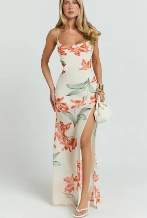 Talia Cowl Neck Low Back Maxi Dress