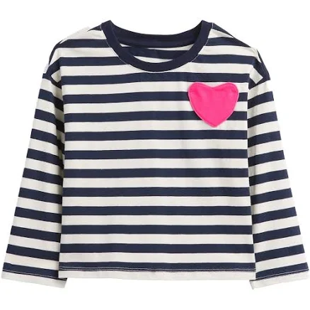 Gap Toddler Girls- Stripe Heart Pocket Tee