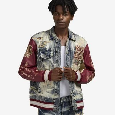 Smoke Rise Men's Academy Denim Varsity Jacket
