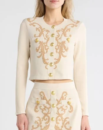 L'AGENCE Women's Kota Jacquard Cardigan