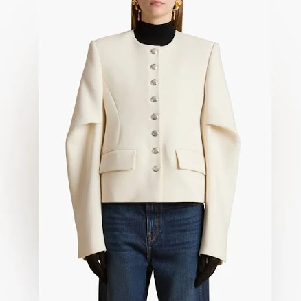 Khaite Jackets & Coats | Khaite New Darlman Jacket Cream Size 2 | Color: Cream | Size: 2 | Travvc's Closet