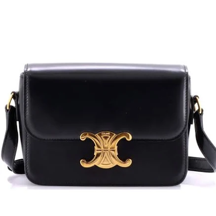 Celine Triomphe Calfskin Shoulder Bag