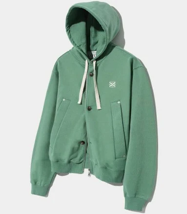 satur Theo Cotton All Day Hooded Zip Up