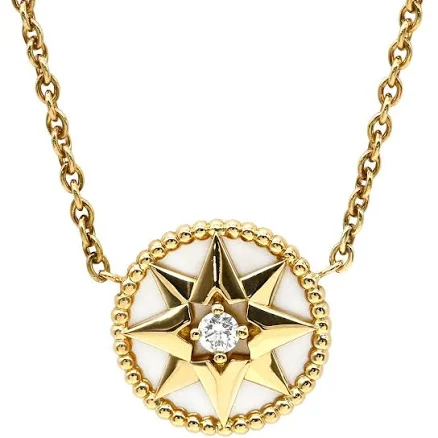 DIOR Women's 18k Yellow Gold Rose Des Vents Diamond Necklace