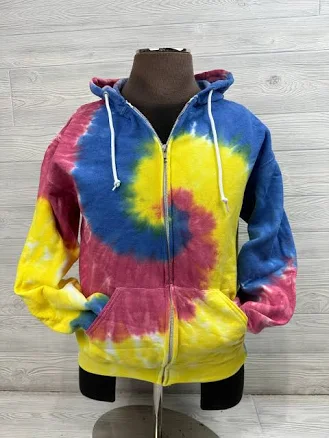 Loungewear Zip-Up Tie-Dye Hoodie