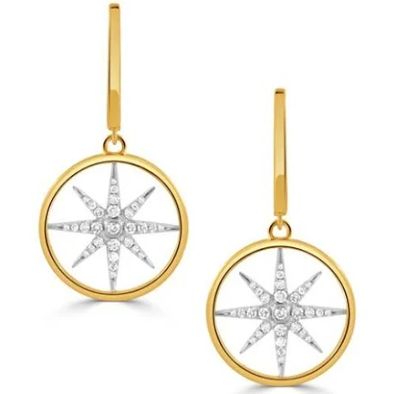 Celestia 18k White & Yellow Gold Earrings