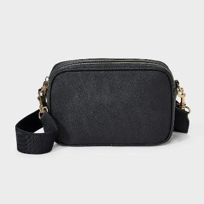 Universal Thread Double Zip Camera Crossbody Handbag