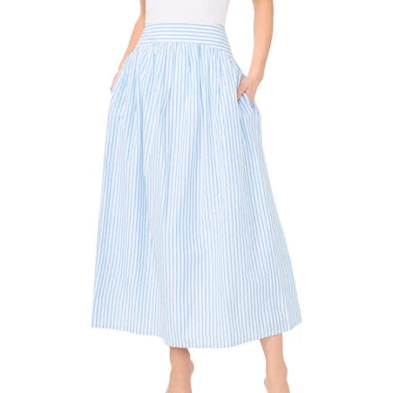 Parker Women's High Waist A-Line Stripe Skirt