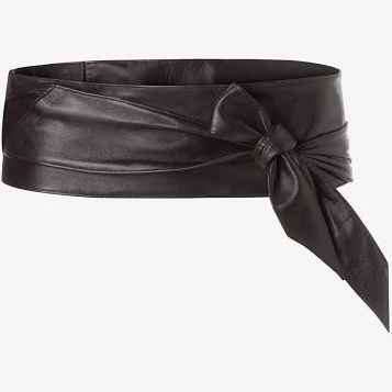 Leather wrap around belt