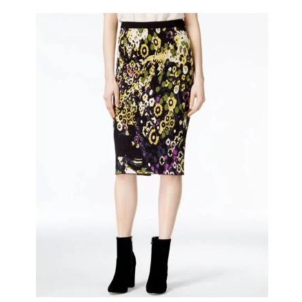 Rachel Roy Womens Jacquard Pencil Skirt