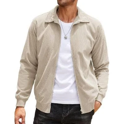 COOFANDY Men's Vintage Corduroy Bomber Jacket