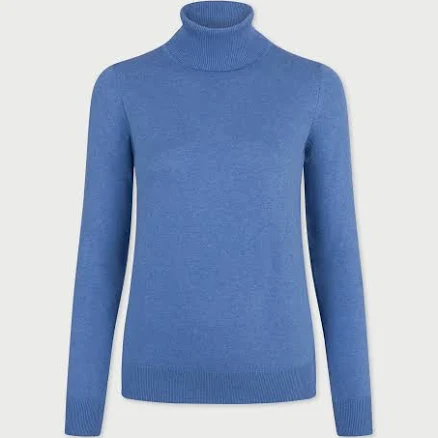 Womens Paul James Knitwear Pure Cotton Lightweight Roll Neck Jumper
