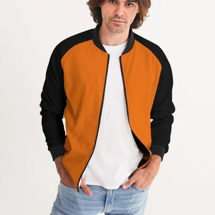 Men's Color Block Bomber Jacket, L-3xl