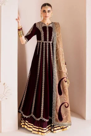 Embroidered Velvet Formal CVF D-12 Unstitched / Default