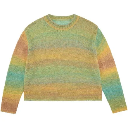 Gradient Striped Knit Sweater
