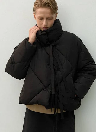 RIBBON QUILTED PADDED JUmper