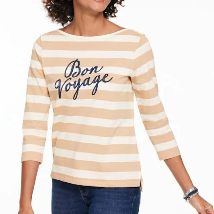 Women's Talbots Petite Envelope Neck T-Shirt