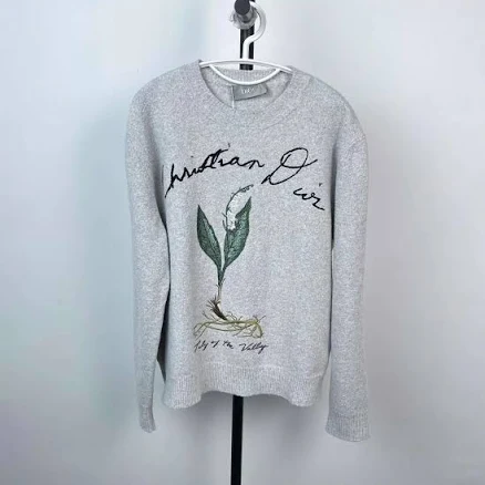 DIOR Men's Lily of The Valley Cotton-Blend Jersey Sweater
