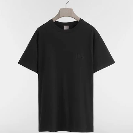 DIOR Men's Relaxed Fit Cotton Jersey T-Shirt with DIOR Embroidery