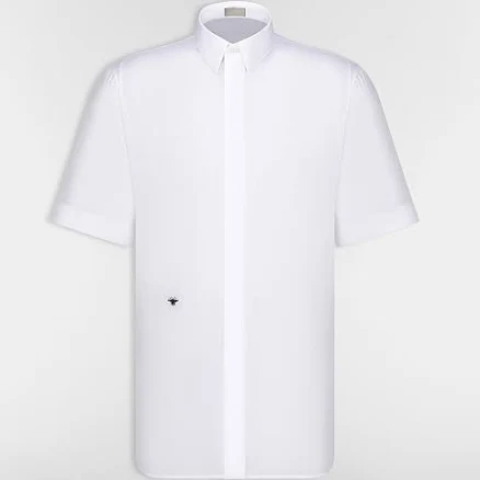 Dior Men's Bee Embroidery Cotton Shirt
