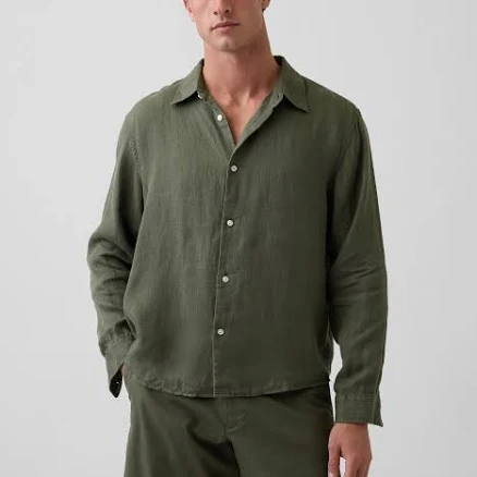 Men's 100% Linen Relaxed Shirt by Gap