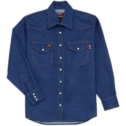 Forge FR Men's Denim Snap Front Shirt