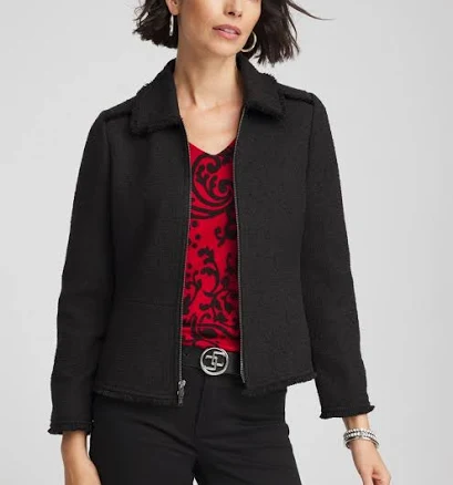 Chico's Women's Boucl Peplum Jacket
