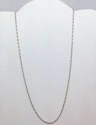 Thin 1.6mm Italian Dot Dash Bead Chain Necklace 18 In Sterling Silver Italy