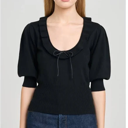 WAYF Women's Paulina Puff Sleeve Sweater
