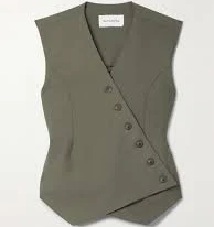 Frankie Shop Women's Maesa Asymmetric Woven Vest
