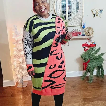 Classy Color Bloc Sweater Dress