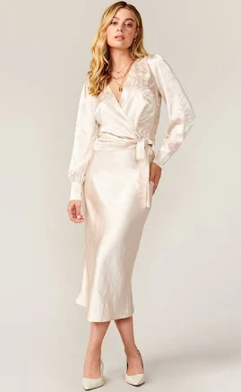 Jacquard Wrap Rachel Blouse
