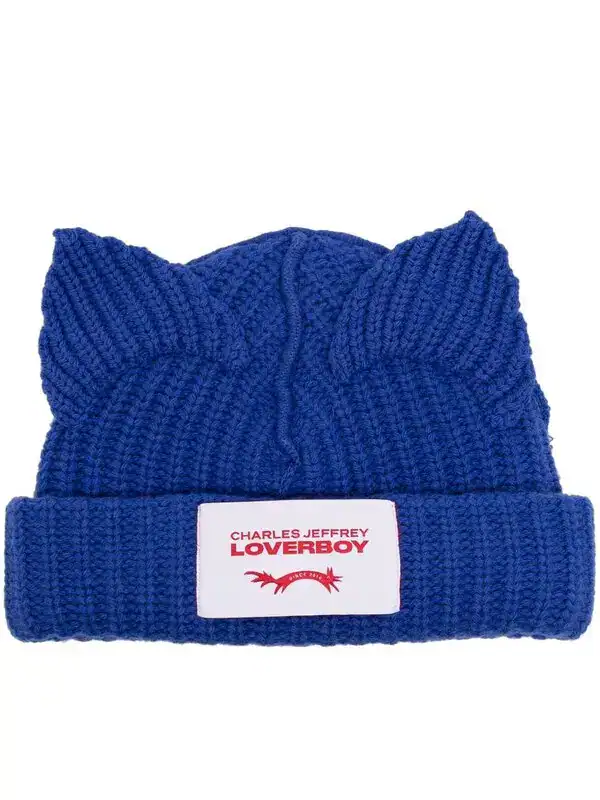 Chunky Ears Ribbed-knit Beanie