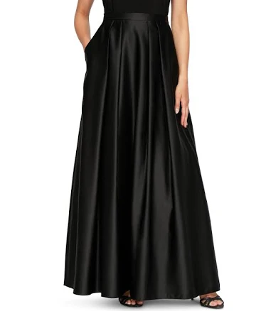 Alex Evenings Women's Satin Ballgown Skirt with Pockets