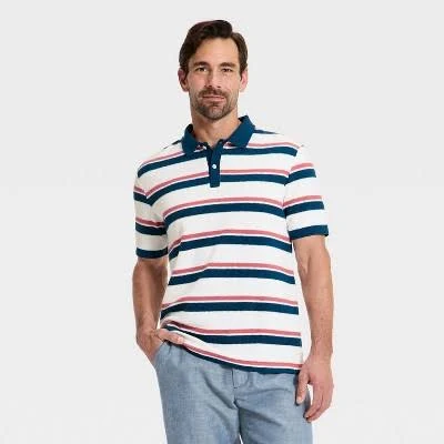 Goodfellow & Co Men's Vintage Striped Polo Shirt