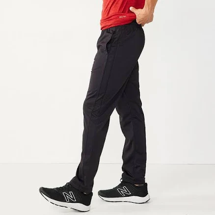 Men's Tek Gear Tricot Open Hem Pant, Size: Medium, Black Black