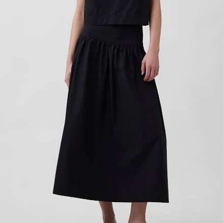 Gap Women's Poplin Drop-Waist Maxi Skirt
