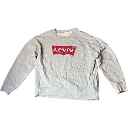 Levi's Red Tab Logo Crewneck Lightweight Pullover Sweatshirt Gray