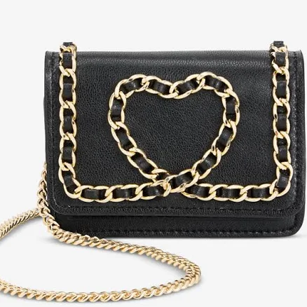 INC International Concepts Women's Boxed Izzii Ruched Heart Chain Mini Crossbody Bag