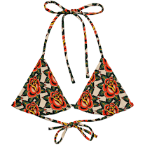 Rose string bikini top