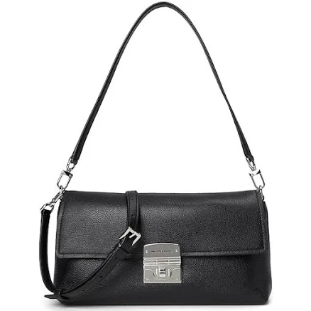 MICHAEL Michael Kors Women's Addie Medium Convertible Leather Pouchette Crossbody Bag