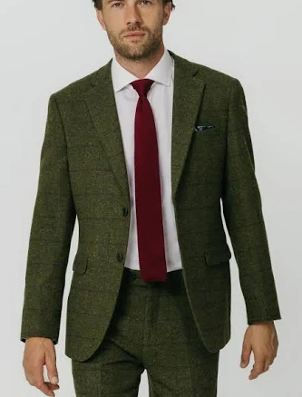 Windowpane Check Tweed Jacket