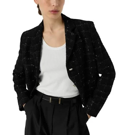 Tiana Checked Tweed Suit Jacket
