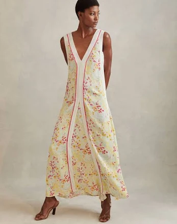 Reiss Eliza Floral Print Maxi Dress