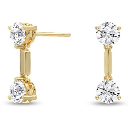 14K Yellow Gold Duet Earrings