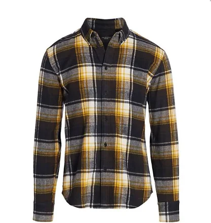 Rag & Bone Grey & Orange Fit 2 Tomlin Shirt