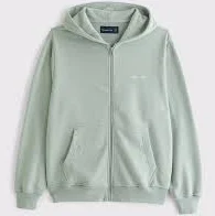 Men's Abercrombie & Fitch Terry Script Logo Full-Zip Hoodie
