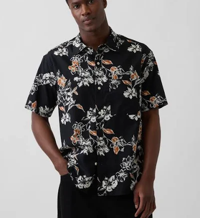 Gap Men's Textured Linen-Cotton Shirt