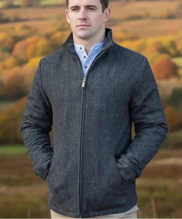 Donegal Men's Herringbone Full Zip Jacket
