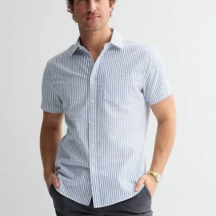 SONOMA Goods For Life Men's Seersucker Short Sleeve Shirt